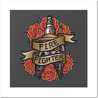 Firefighters Tshirt design Posters and Art